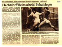 Zeitungsbericht 1987 Pokalsieg